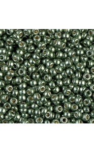 Miyuki rocailles Perlen 8/0 - Duracoat galvanized sea green 8-4215